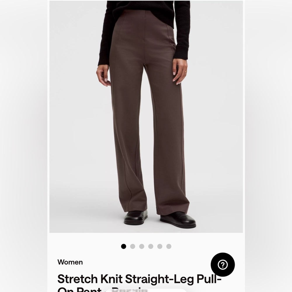 SOLD lululemon Women's Straight-Leg Pull-On Pants in Dark Brown espresso